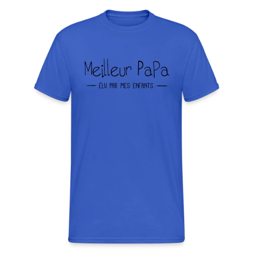 Meilleur Papa du Monde Élu par Mes Enfants - T-shirt Gildan épais homme