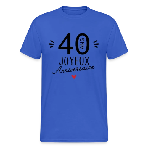 T-shirt Anniversaire 40 Ans : La Fête Commence ! - T-shirt Gildan épais homme