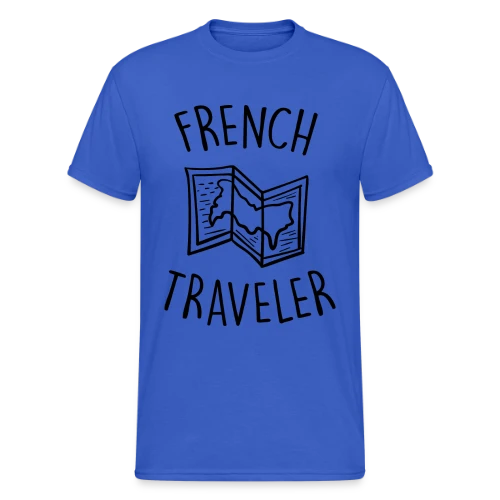 Voyageur Français Carte - T-shirt Gildan épais homme