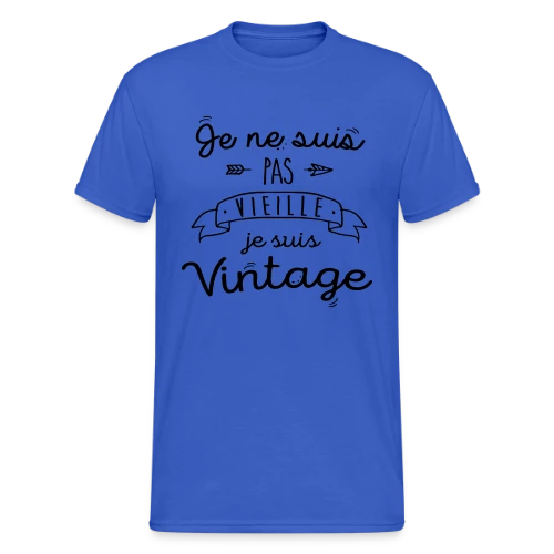 Je suis vintage, pas vieille - T-shirt Gildan épais homme