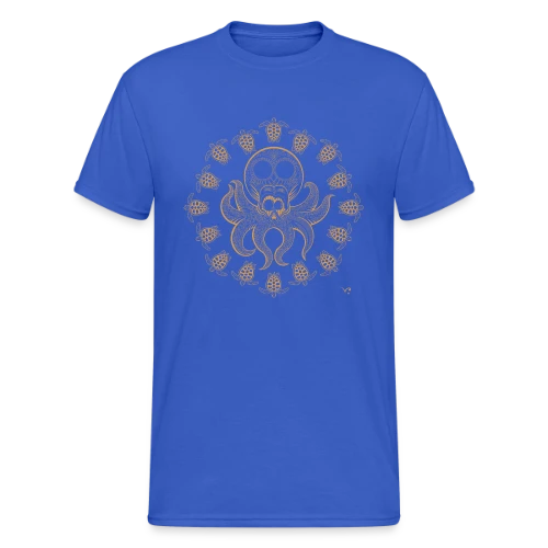 Crâne Poulpe - T-shirt Gildan épais homme