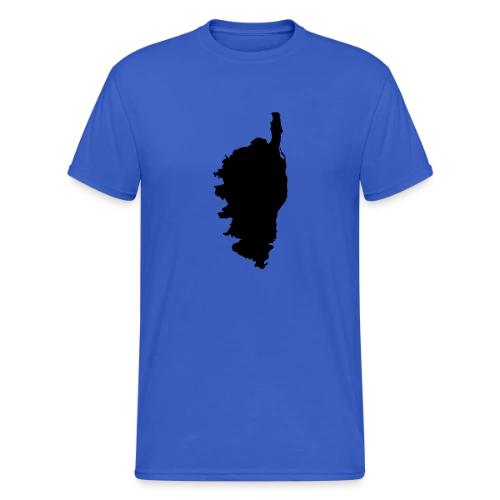 Silhouette Carte Corse - T-shirt Gildan épais homme