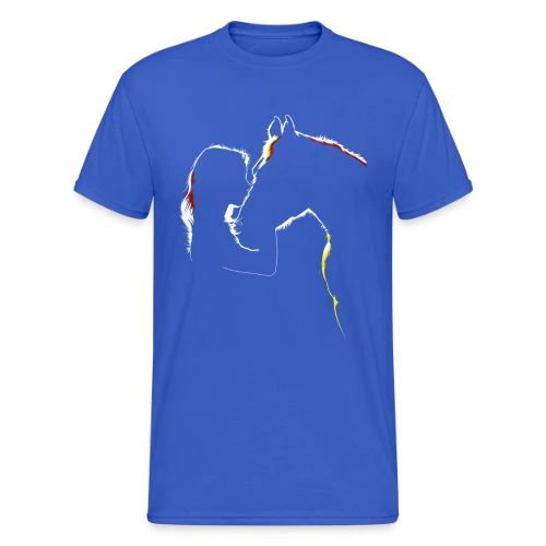 Silhouette Cavalière Abstraite - T-shirt Gildan épais homme