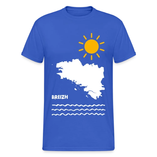 Breizh Soleil Mer - T-shirt Gildan épais homme