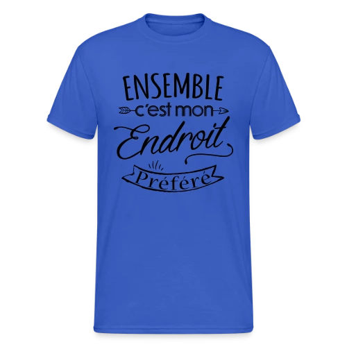 T-Shirt 'Ensemble, notre endroit préféré' - Cadeau Amoureux - T-shirt Gildan épais homme