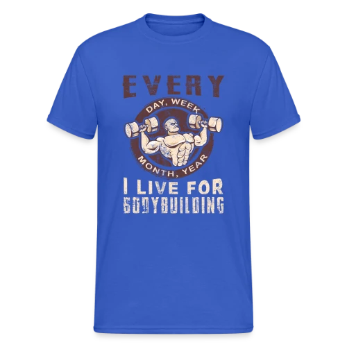 T-Shirt Bodybuilding: La Passion de la Musculation - T-shirt Gildan épais homme