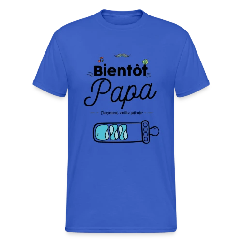 T-shirt Bientôt Papa : Humour et Annonce Naissance - T-shirt Gildan épais homme