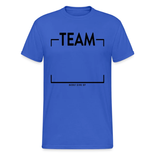 T-shirt Personnalisé 'Never Give Up' - Votre Équipe au Sommet - T-shirt Gildan épais homme
