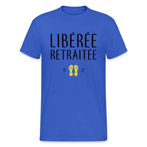 T-shirt 'Libérée Retraitée' - L'Humour pour Célébrer Sa Nouvelle Vie - T-shirt Gildan épais homme