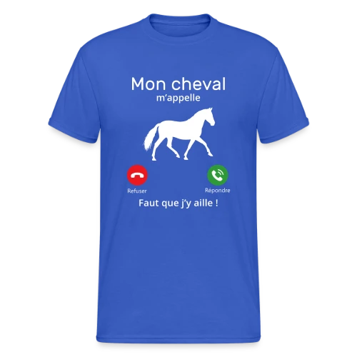 Mon Cheval M'appelle - T-shirt Gildan épais homme