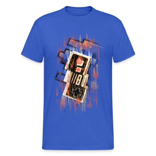 Manette Rétro Floue NES - T-shirt Gildan épais homme
