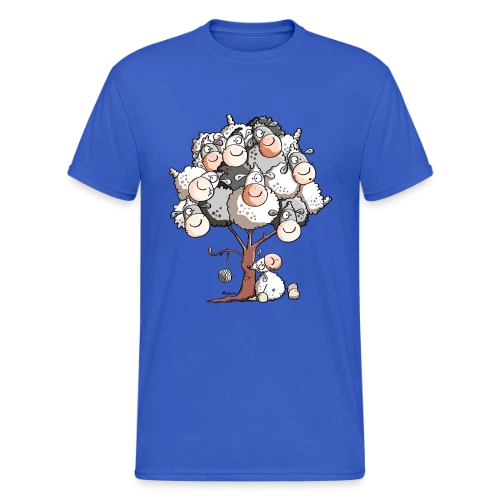 Petit Mouton Laineux Câlin - T-shirt Gildan épais homme