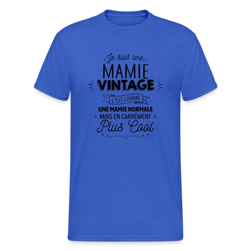 Mamie Vintage, Carrément Plus Cool - T-shirt Gildan épais homme