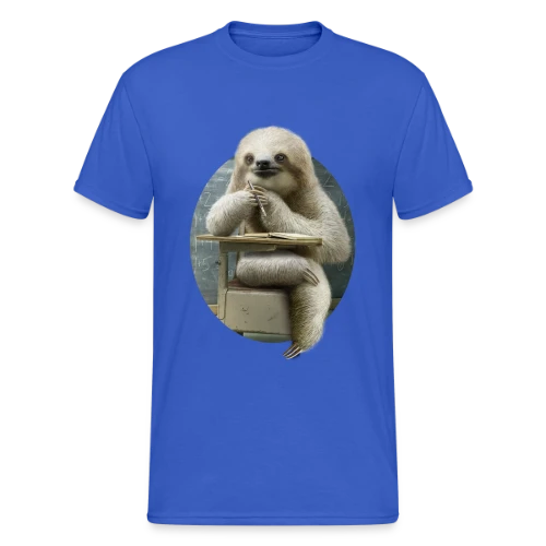 T-shirt Paresseux Studieux en Classe - T-shirt Gildan épais homme