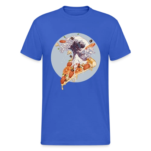 La Grande Vague de Pizza Kanagawa - T-shirt Gildan épais homme