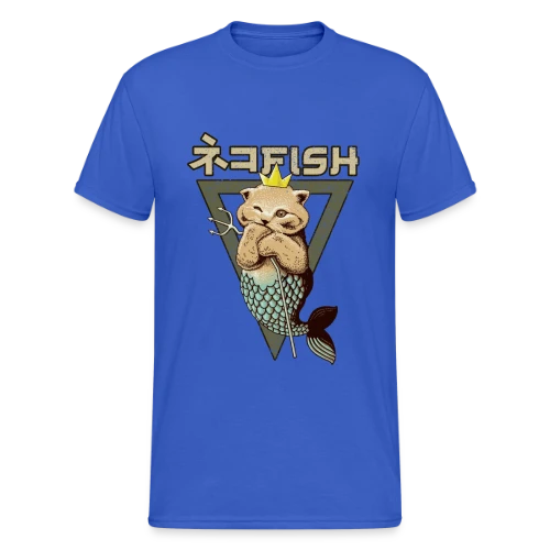 Chat Sirène - T-shirt Gildan épais homme
