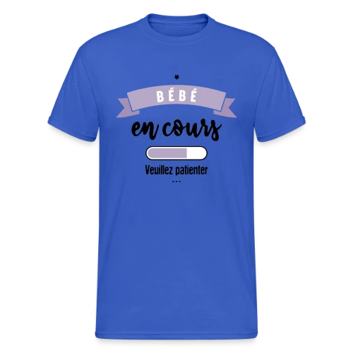 Bébé en Cours : Annonce Humoristique & Originale - T-shirt Gildan épais homme