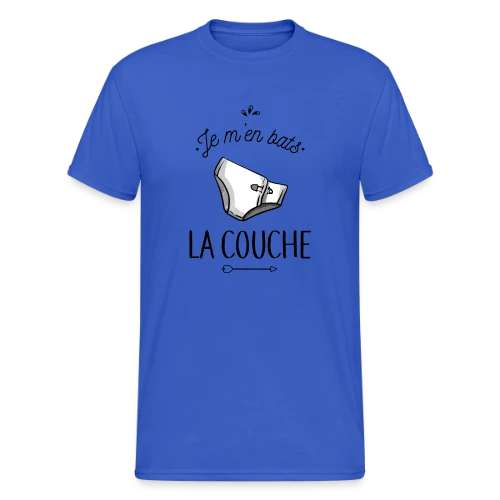 Je m'en Bats la Couche : Humour & Décontraction - T-shirt Gildan épais homme