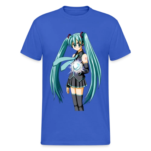 Miku Manga : Jolie Fille Style Anime Kawaii - T-shirt Gildan épais homme