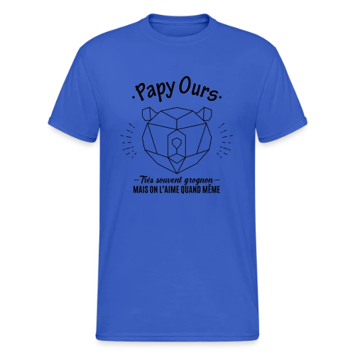 T-shirt Papy Ours Grognon, Adoré Malgré Tout - T-shirt Gildan épais homme