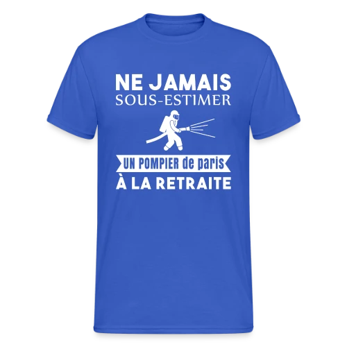 Pompier de Paris Retraité - T-shirt Gildan épais homme