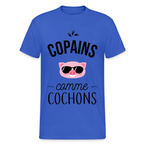 Copains comme Cochons - Duo d'Amis - T-shirt Gildan épais homme