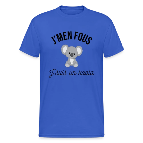 T-shirt "J'm'en Fous, J'suis un Koala" - Humour Décontracté - T-shirt Gildan épais homme