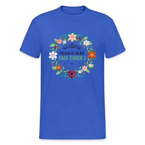Coup de Gueule Fleuri - T-shirt Gildan épais homme