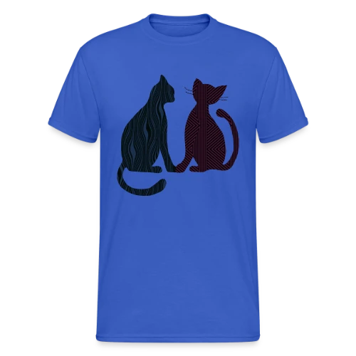 Amour Félin - T-shirt Gildan épais homme