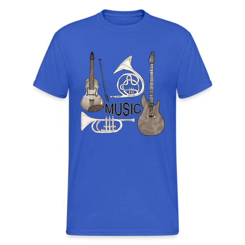 Passion Musique : Instruments & Guitare - T-shirt Gildan épais homme