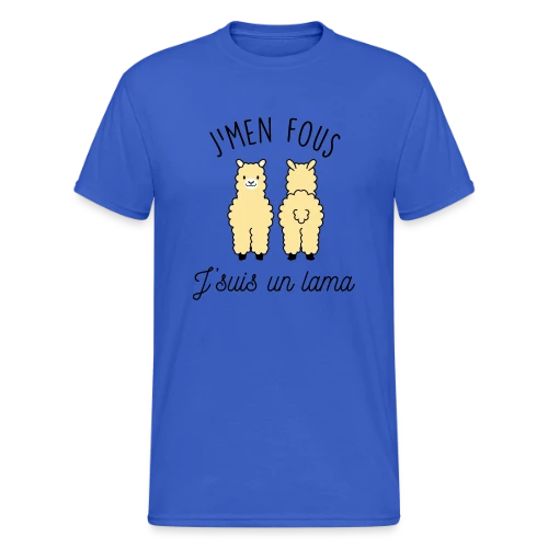 T-shirt "J'men fous j'suis un lama" - Humour Décalé - T-shirt Gildan épais homme