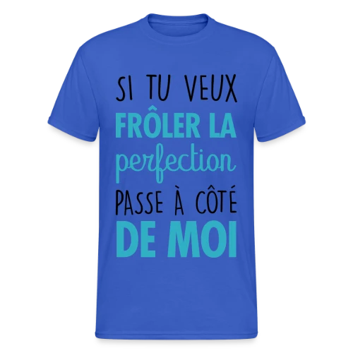 Si tu veux frôler la perfection, passe à côté de moi - T-shirt Gildan épais homme