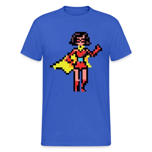 Super-Héroïne Rétro Mag - T-shirt Gildan épais homme