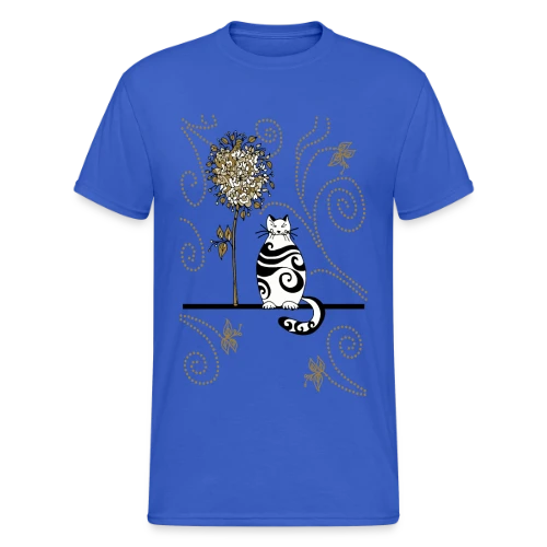 Félin Mystérieux - T-shirt Gildan épais homme