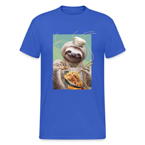 Le Paresseux Chef des Nouilles Sautées - T-shirt Gildan épais homme