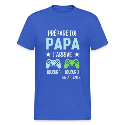 T-Shirt Futur Papa Gamer - Annonce Grossesse Humour - T-shirt Gildan épais homme