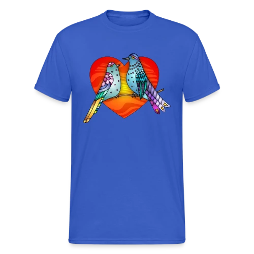Envol Poétique des Oiseaux - T-shirt Gildan épais homme