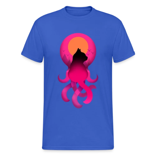 Octo-Chat Fantastique - T-shirt Gildan épais homme