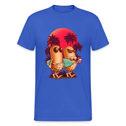 Cacahuètes en Vacances - T-shirt Gildan épais homme