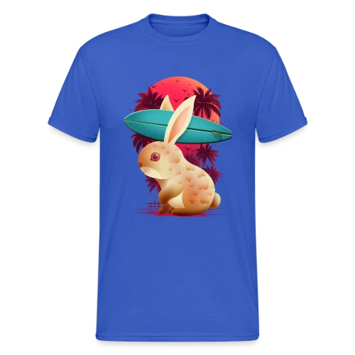 Lapin Surfeur Estival - T-shirt Gildan épais homme