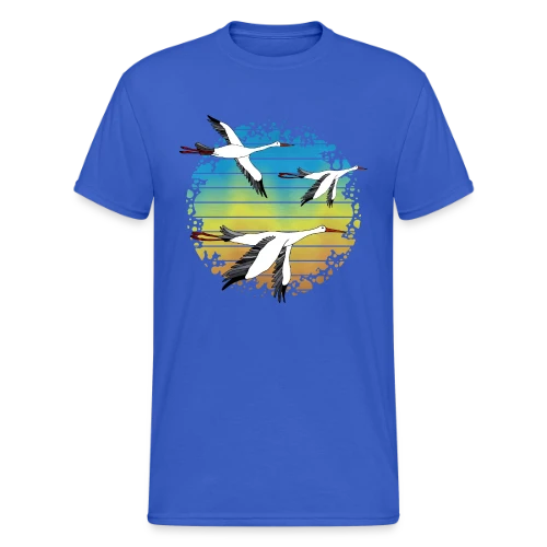 Cigogne Élégante - T-shirt Gildan épais homme