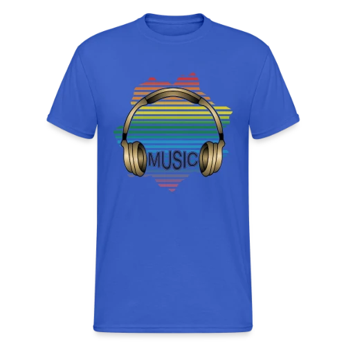 Casque Audio Stylé - T-shirt Gildan épais homme