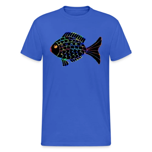 Passion Pêcheur - Motif Poisson - T-shirt Gildan épais homme