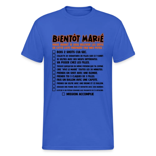 Défis EVG Futur Marié - T-shirt Gildan épais homme