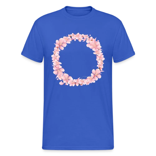 Couronne Florale Rosée : L'Éclat du Printemps - T-shirt Gildan épais homme