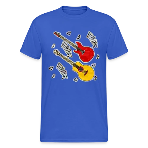 Mélodie Guitare Vintage - T-shirt Gildan épais homme