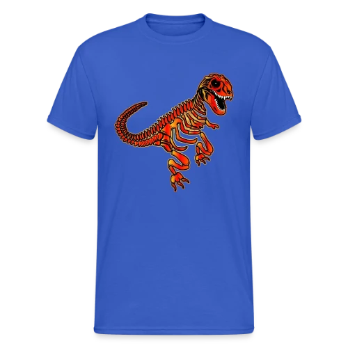 T-Rex Fossile Rouge Éclatant - T-shirt Gildan épais homme