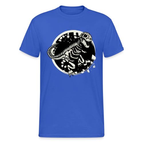 T-Rex Fossile : Le Squelette de Dinosaure Mythique - T-shirt Gildan épais homme