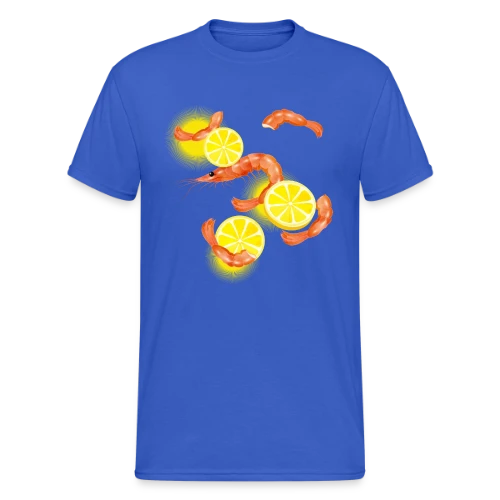 Crevettes et Citron Frais - T-shirt Gildan épais homme