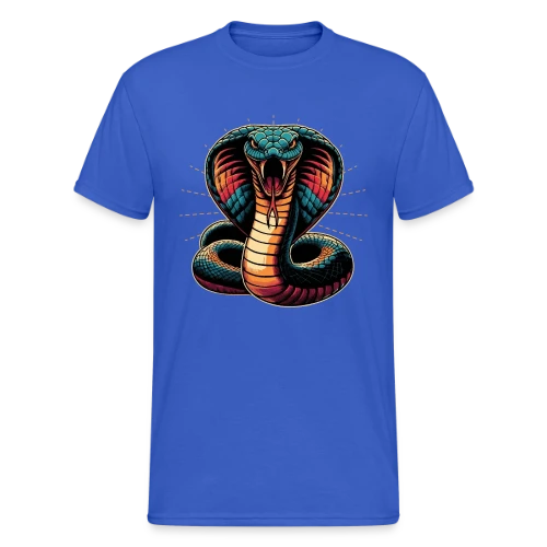 T-shirt Cobra Royal Éclatant : Style Dynamique et Vives Couleurs - T-shirt Gildan épais homme